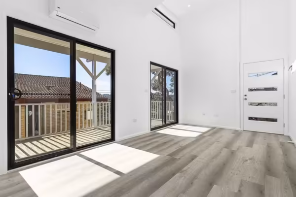 Granny-flat-sydney-living-room-floor-plan-skylights-double-sliding-door-open-design-high-ceilings